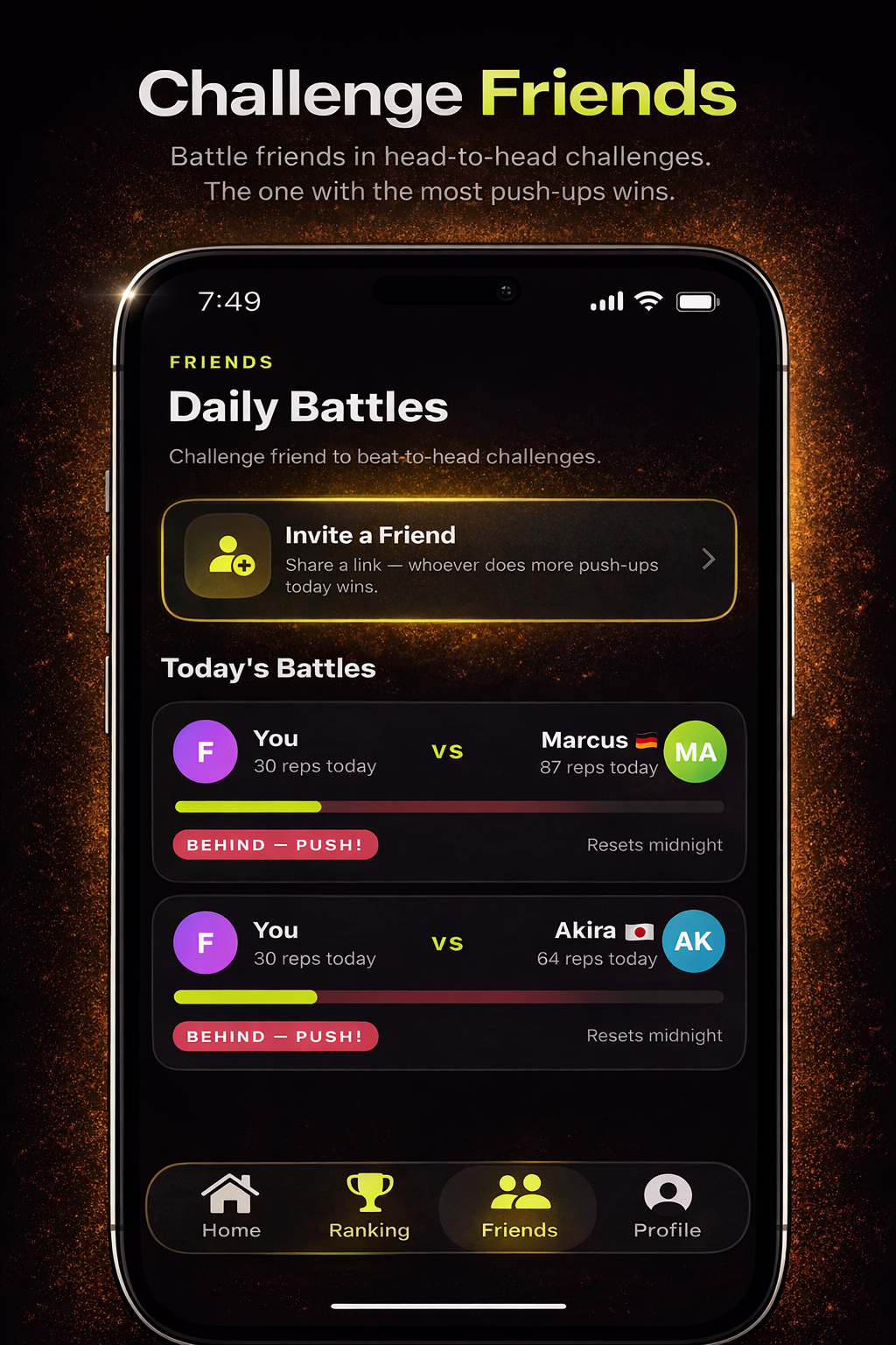 Challenge Friends. Head-to-Head.